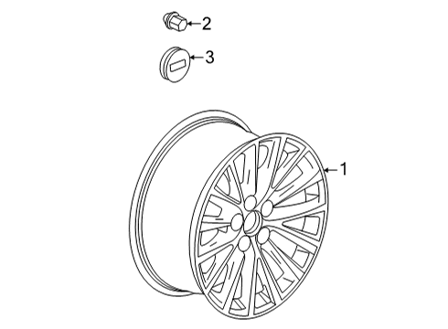 2024 Cadillac CT5 Wheel, Rear Diagram for 85155515