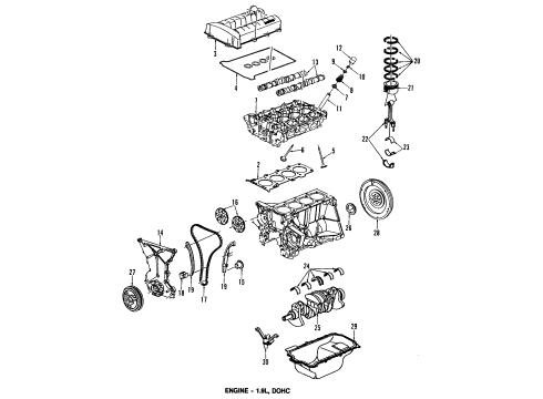 1999 Saturn SC2 Cover Asm, Camshaft Diagram for 21008518