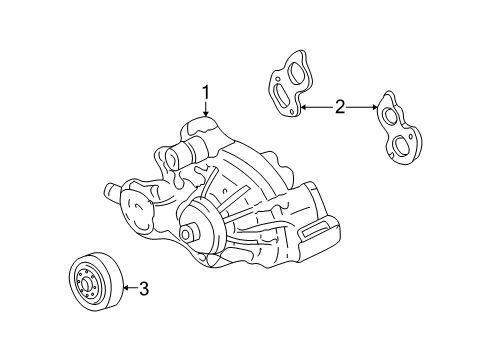 2008 GMC Savana 2500 Cooling System, Radiator, Water Pump, Cooling Fan Diagram 1 - Thumbnail