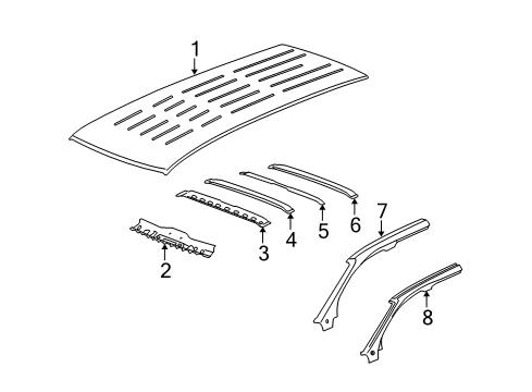 2007 Saturn Outlook Roof & Components Diagram 2 - Thumbnail