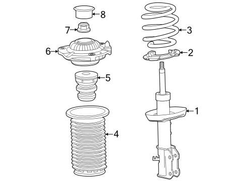 2024 Chevy Trax Struts & Components  Diagram