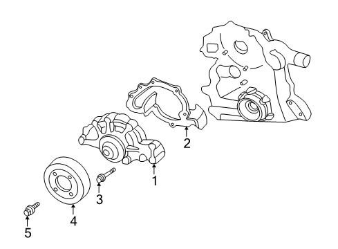 1997 Buick Park Avenue Cooling System, Radiator, Water Pump, Cooling Fan Diagram 1 - Thumbnail