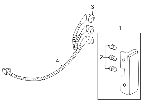 2004 Hummer H2 Lamp,Tail Diagram for 15193458