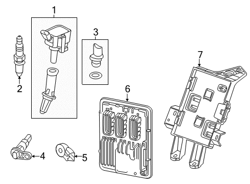 2016 Chevy Malibu Spark Plug Asm Diagram for 55486272