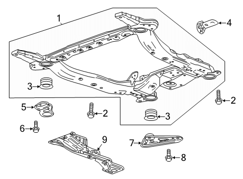 2018 Buick Regal Sportback Suspension Mounting - Front Diagram