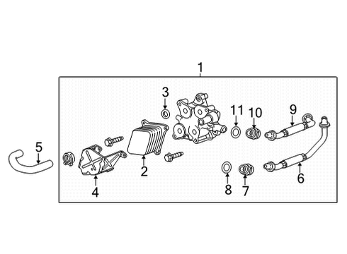 2022 Cadillac CT4 Adapter Assembly, Eng Oil Clr Diagram for 12684566