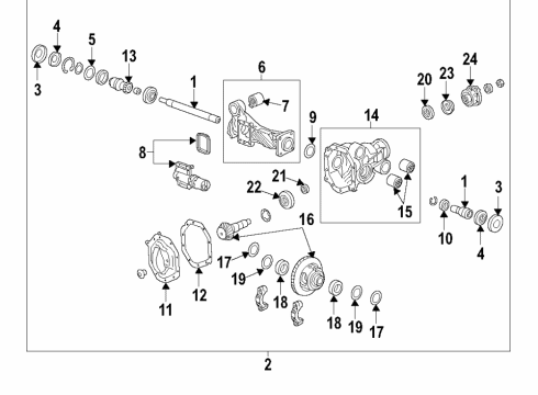 2021 Chevy Silverado 1500 Seal, Front Whl Drv Inter Shf (O, Ring) Diagram for 23371177