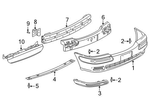 2005 Chevy Venture Front Bumper Diagram