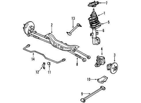 2016 Chevy Impala Limited Suspension Components, Stabilizer Bar Diagram