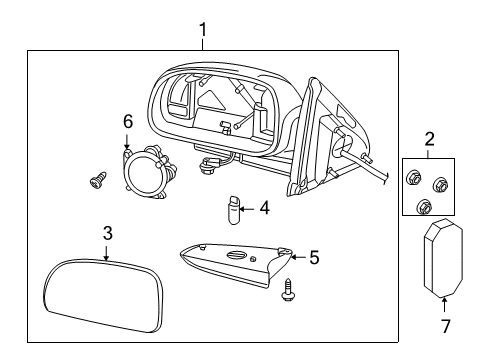 2004 Buick Rainier Lens,Auxiliary Side Front Turn Signal Lamp Diagram for 88944063