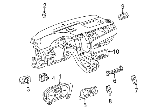 2010 Cadillac Escalade Instrument Panel Gage CLUSTER Diagram for 20887774