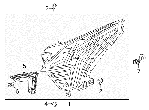 2023 Cadillac XT5 Headlamp Assembly, Front Diagram for 84849607