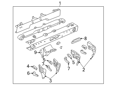 2004 Buick Rendezvous Cluster & Switches, Instrument Panel Diagram 3 - Thumbnail