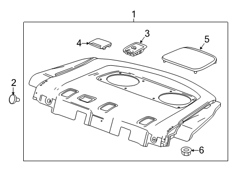 2016 Chevy Malibu Grille,Rear Window Trim Finish Panel Vent Diagram for 23434240