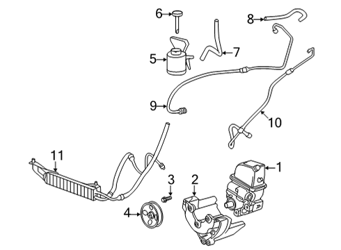 2020 GMC Savana 2500 P/S Pump & Hoses, Steering Gear & Linkage Diagram 4 - Thumbnail