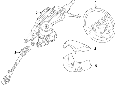 2016 Chevy Volt Steering Column & Wheel, Steering Gear & Linkage Diagram 1 - Thumbnail