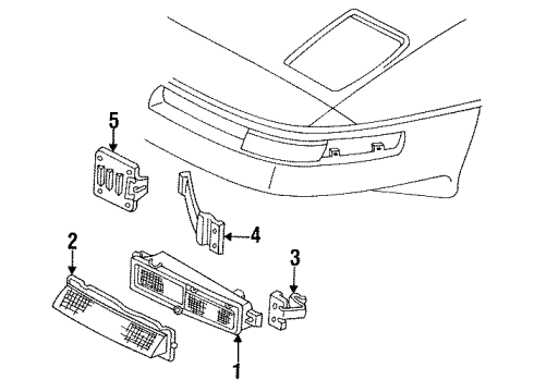 1991 Chevy Corvette Fog & Signal Lamps Diagram