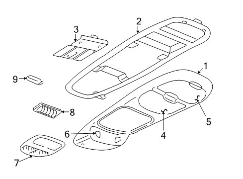 2001 Pontiac Montana Sunroof  Diagram