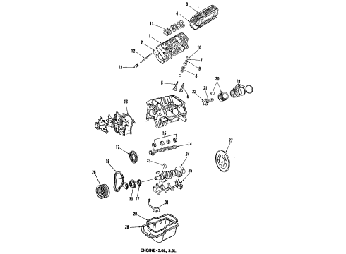 1985 Pontiac Grand Am Pump,Oil (Free Of Asbestos) Diagram for 25518783