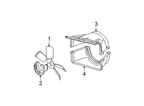 1998 GMC K2500 Cooling System, Radiator, Water Pump, Cooling Fan Diagram 4 - Thumbnail