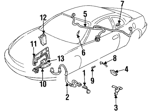 1995 Oldsmobile Aurora Anti-Lock Brakes Diagram 1 - Thumbnail