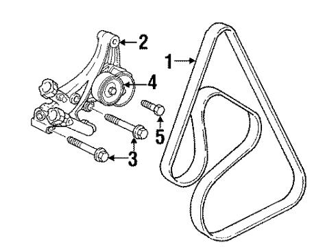 1998 Oldsmobile Intrigue Belts & Pulleys Diagram