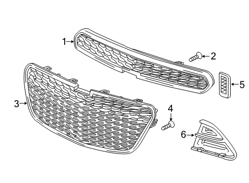 2015 Chevy Spark Grille & Components Diagram