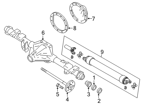 2018 Chevy Tahoe Axle Housing - Rear Diagram