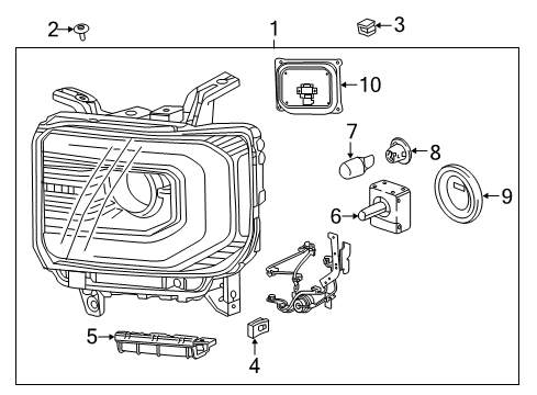 2017 GMC Sierra 1500 Headlamps, Electrical Diagram