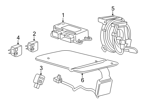 2021 GMC Terrain Module Assembly, Airbag Sen & Diagn Diagram for 13520997