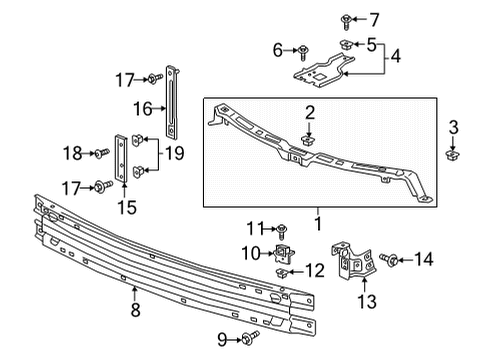 2022 Buick Enclave Bumper & Components - Front Diagram 2 - Thumbnail