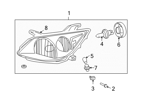 2008 Pontiac Vibe Bulbs Diagram 2 - Thumbnail