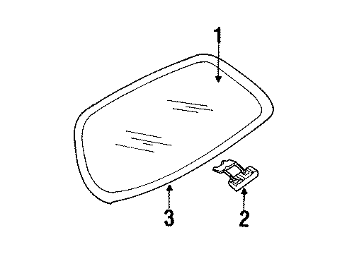 1999 Oldsmobile Cutlass Back Glass Diagram