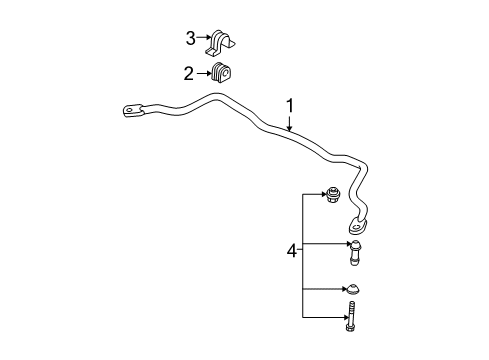 1997 Buick Regal Stabilizer Bar & Components - Front Diagram