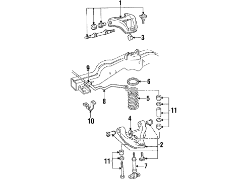 1993 GMC Sonoma Shock Absorber Diagram for 22064235