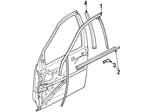 2002 Saturn SL2 Sealing Strip Asm,Fr Diagram for 21160200