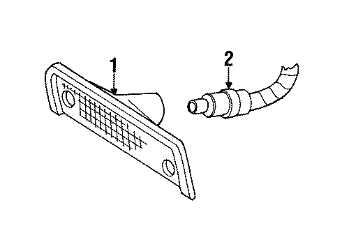 1990 Buick Electra Side Marker Lamps, Electrical Diagram