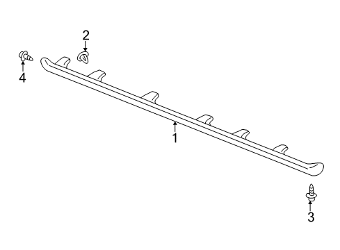 1996 Pontiac Sunfire Molding Asm,Rocker Panel(LH) *Primed Diagram for 12463294