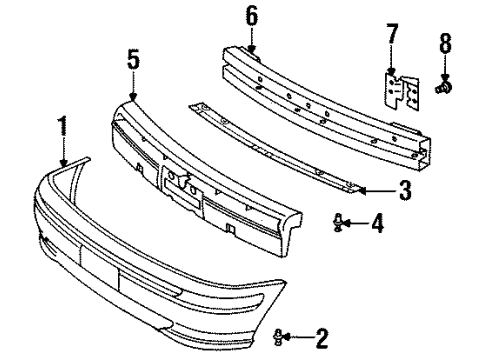 2004 Oldsmobile Silhouette Front Bumper Diagram