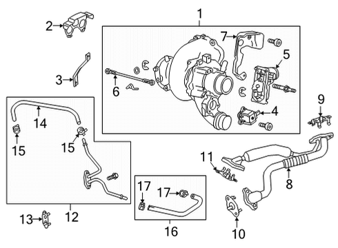 2022 Cadillac CT4 Shield, Cmpr Air Int Turbo Wastegate Actr Diagram for 12692508