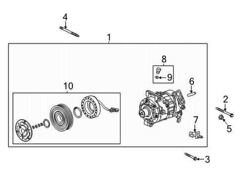 2024 Cadillac CT4 Condenser, Compressor & Lines Diagram 1 - Thumbnail