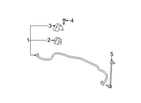 2012 Buick LaCrosse Stabilizer Bar & Components - Front Diagram