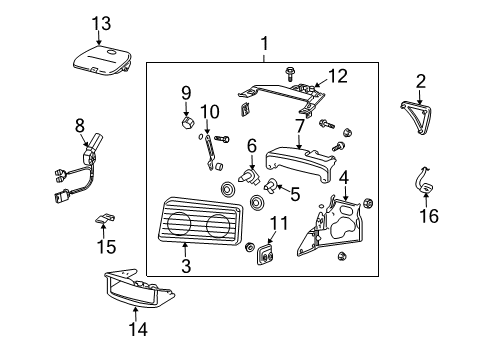 1998 Chevy Corvette Headlamps, Electrical Diagram