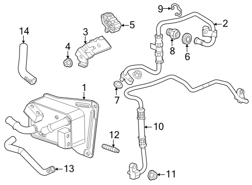 2022 GMC Acadia Oil Cooler Diagram 1 - Thumbnail