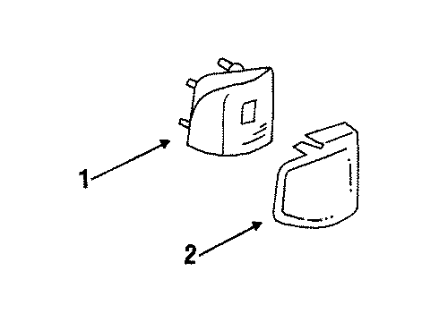 1988 Oldsmobile Cutlass Ciera Side Marker & Tail Lamps Diagram 2 - Thumbnail