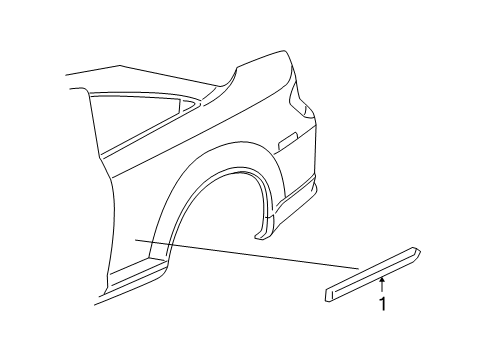 2008 Pontiac G5 Exterior Trim - Quarter Panel Diagram