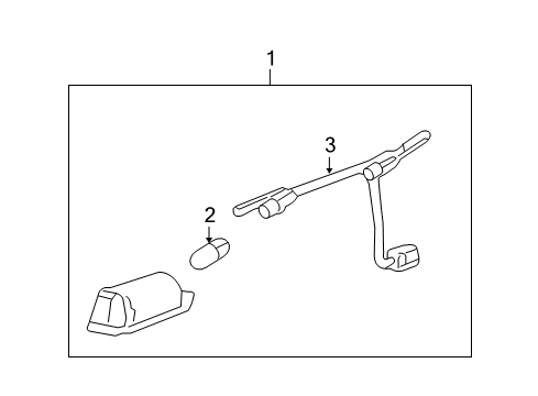 2010 Chevy Camaro Lamp Assembly, Rear License Plate Diagram for 23383325