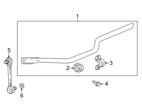 2024 GMC Terrain Stabilizer Bar & Components - Rear Diagram 1 - Thumbnail