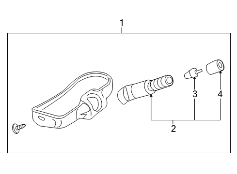 2010 Cadillac SRX Tire Pressure Monitoring Diagram