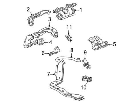 2023 Cadillac CT4 Ducts Diagram